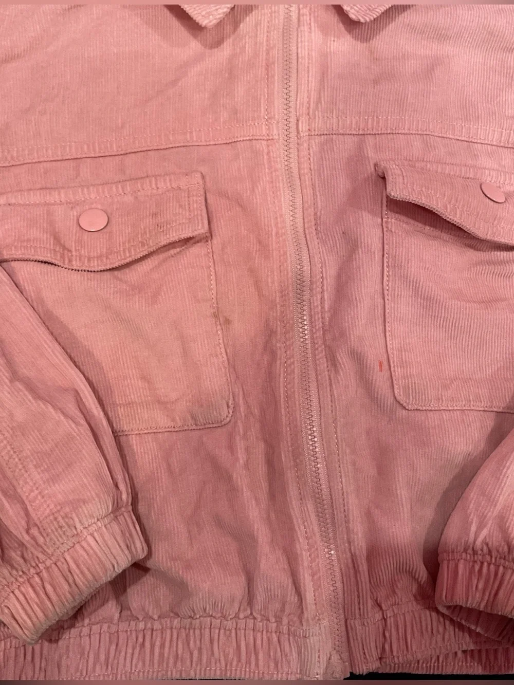 OshKosh B'gosh Girls Pink Denim Zip-Up Jacket Size 8